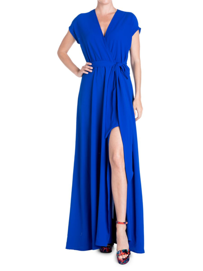 Meghan La Women's Jasmine Side Slit Maxi Dress In Royal
