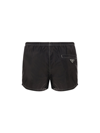 PRADA PRADA LOGO PLAQUE SWIM SHORTS