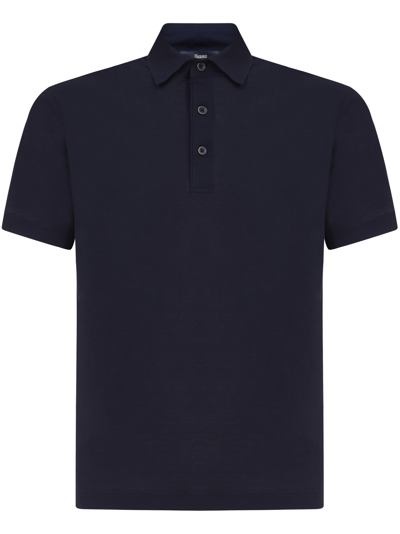Herno Polo Shirt In Dark Blue