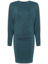 Alexandre Vauthier Wide-shoulder Knitted Dress In Green