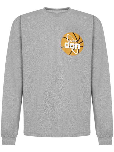 Just Don Mens Grey Other Materials T-shirt