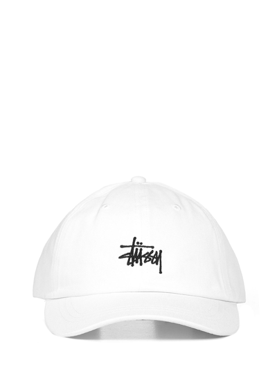 Stussy Logo-embroidered Cotton-twill Baseball Cap In Beige