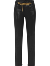 Tom Ford Shiny Lacquered Denim Skinny Pants In Black
