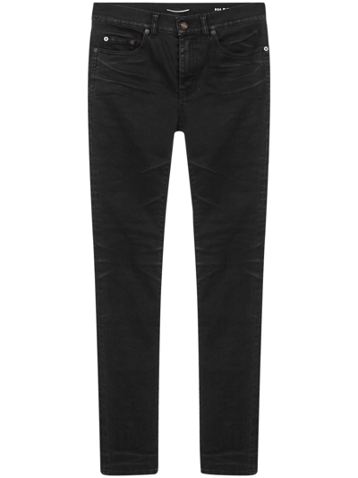 Saint Laurent Saint L Au Rent Men's  Black Cotton Jeans