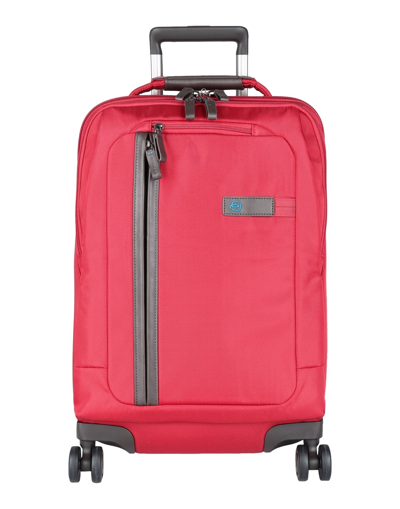 Piquadro Wheeled Luggage In Red