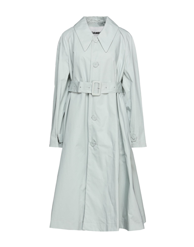 Jil Sander Overcoats In Sage Green