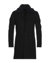 Grey Daniele Alessandrini Coats In Black