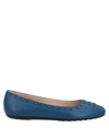 Tod's Ballet Flats In Bright Blue