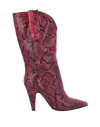 Hilya Knee Boots In Red