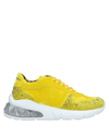 Philipp Plein Woman Sneakers Yellow Size 7 Textile Fibers