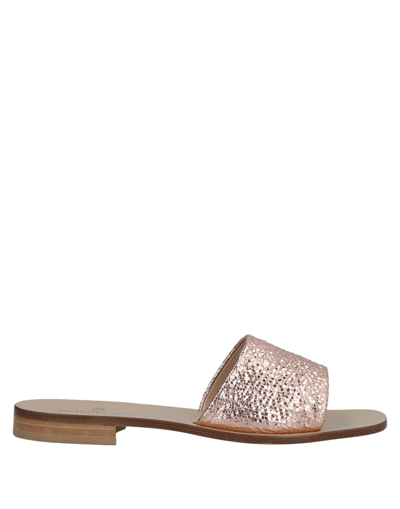 Paolo Ferrara Sandals In Rose Gold