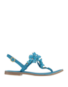 Cafènoir Toe Strap Sandals In Blue