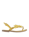 Cafènoir Toe Strap Sandals In Yellow