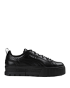Puma Sneakers Mayze Santa Cruz Leather Black Violet In Black