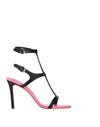 Pucci Square-toe Sandals In Black
