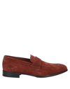 Doucal's Man Loafers Tan Size 10 Leather In Brown