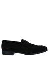 Doucal's Man Loafers Midnight Blue Size 10 Soft Leather In Black
