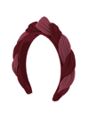 Alexandre De Paris Pénélope Velvet Headband In Burgundy