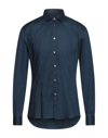 Grey Daniele Alessandrini Shirts In Dark Blue