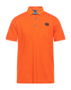 Paul & Shark Polo Shirts In Orange