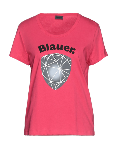 Blauer T-shirts In Fuchsia