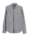 Emporio Armani Long-sleeved Shirt In Blue