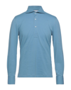 Brunello Cucinelli Polo Shirts In Pastel Blue