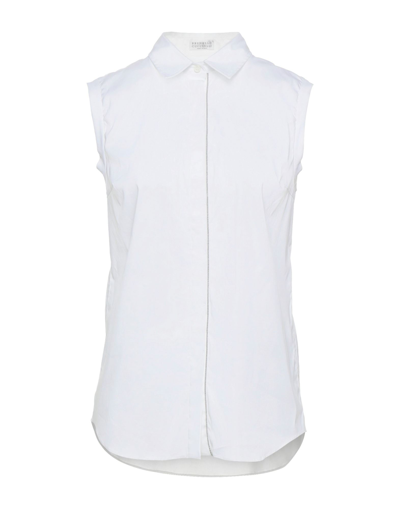 Brunello Cucinelli Woman Shirt White Size S Cotton, Polyamide, Elastane, Brass