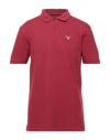 Barbour Polo Shirts In Maroon