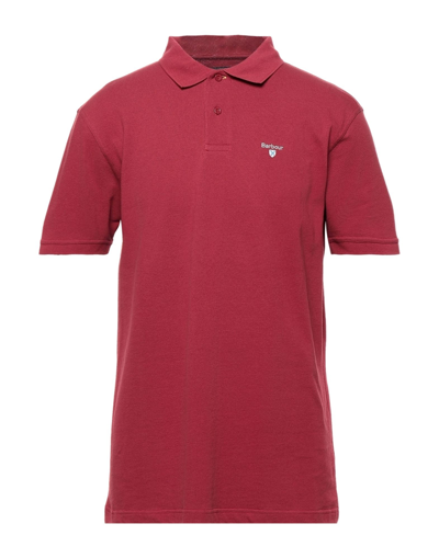 Barbour Polo Shirts In Maroon