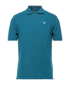 Barbour Polo Shirts In Deep Jade