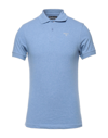 Barbour Polo Shirts In Sky Blue