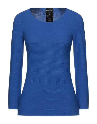 Giorgio Armani Sweaters In Blue