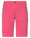 Jeckerson Man Shorts & Bermuda Shorts Fuchsia Size 30 Cotton, Elastane In Pink