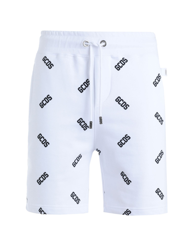Gcds Man Shorts & Bermuda Shorts White Size S Cotton
