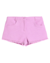 Msgm Woman Shorts & Bermuda Shorts Lilac Size 2 Cotton, Viscose, Linen, Polyamide In Purple