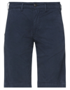 40weft Man Shorts & Bermuda Shorts Midnight Blue Size 28 Cotton