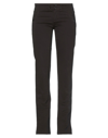 Hugo Boss Boss Tiluna Soft Stretch Side Zip Ponte Trousers In Dark Brown
