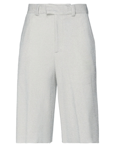 Circus Hotel Woman Shorts & Bermuda Shorts Silver Size 4 Cotton, Polyester, Polyamide