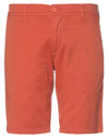 Martin Zelo Man Shorts & Bermuda Shorts Rust Size 38 Cotton, Elastane In Red