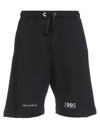 Throwback Cotton Drawstring-shorts In Black