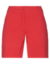 Merci .., Woman Shorts & Bermuda Shorts Red Size 4 Cotton, Elastane