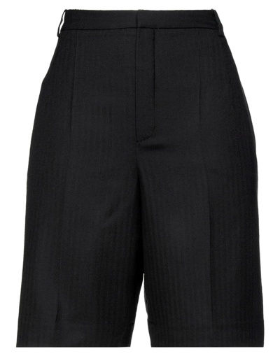 Saint Laurent Woman Shorts & Bermuda Shorts Black Size 4 Wool