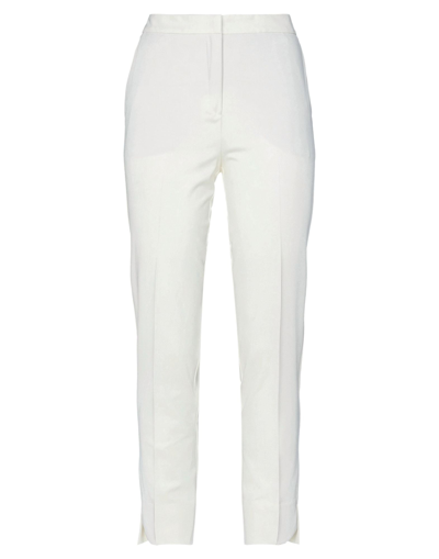 Beatrice B Beatrice .b Woman Pants Ivory Size 6 Polyester, Viscose, Elastane In White
