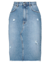 People (+)  Woman Denim Skirt Blue Size 26 Cotton In Blue