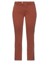 Bonheur Woman Pants Rust Size 27 Cotton, Elastane In Red