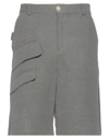 Jacquemus Man Shorts & Bermuda Shorts Lead Size 34 Linen, Viscose In Lead
