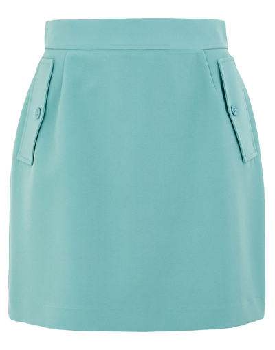 8 By Yoox Mini Skirts In Sage Green