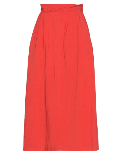 Kaos Midi Skirts In Red