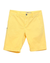 Gaudì Man Shorts & Bermuda Shorts Yellow Size 28 Cotton